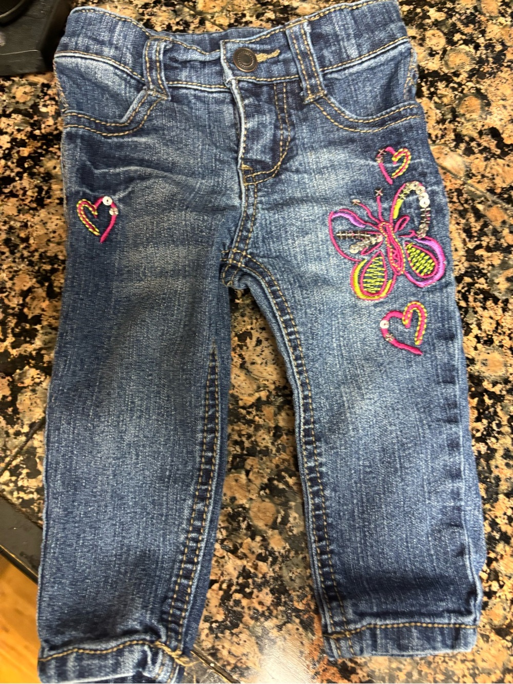Piper Baby Dark Denim Jeans with Rainbow Label